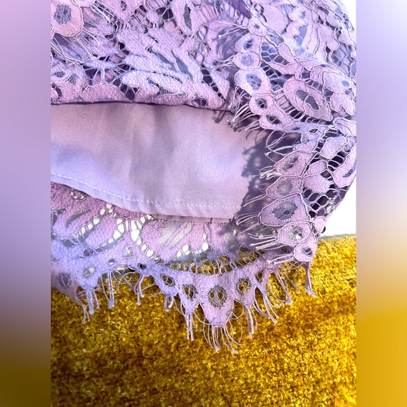 BB Dakota Cara Lilac High Neck Open Back Lace Slip Dress NEW - Size 4 - Picture 6 of 10